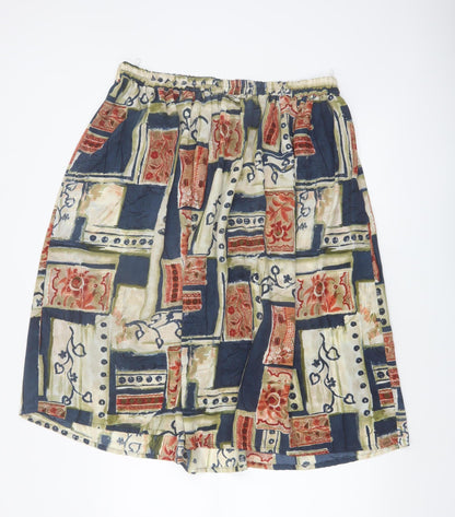 House of Fraser Womens Multicolour A-Line Skirt Size 20 Retro Print