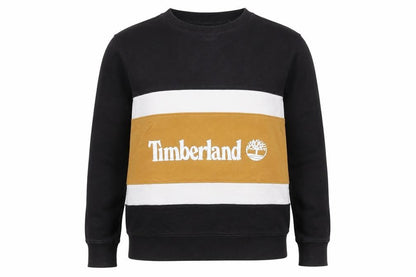 Timberland Womens Black Colourblock Sweatshirt M Regular Fit Cotton