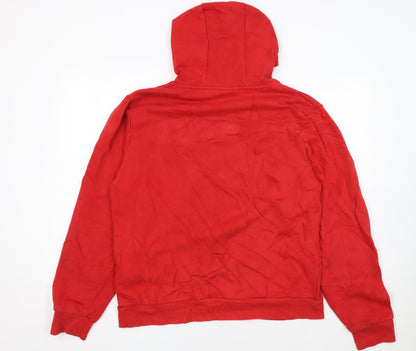 Fila Men Red XL Pullover Hoodie Hooded Sweatshirt Logo Sportswear