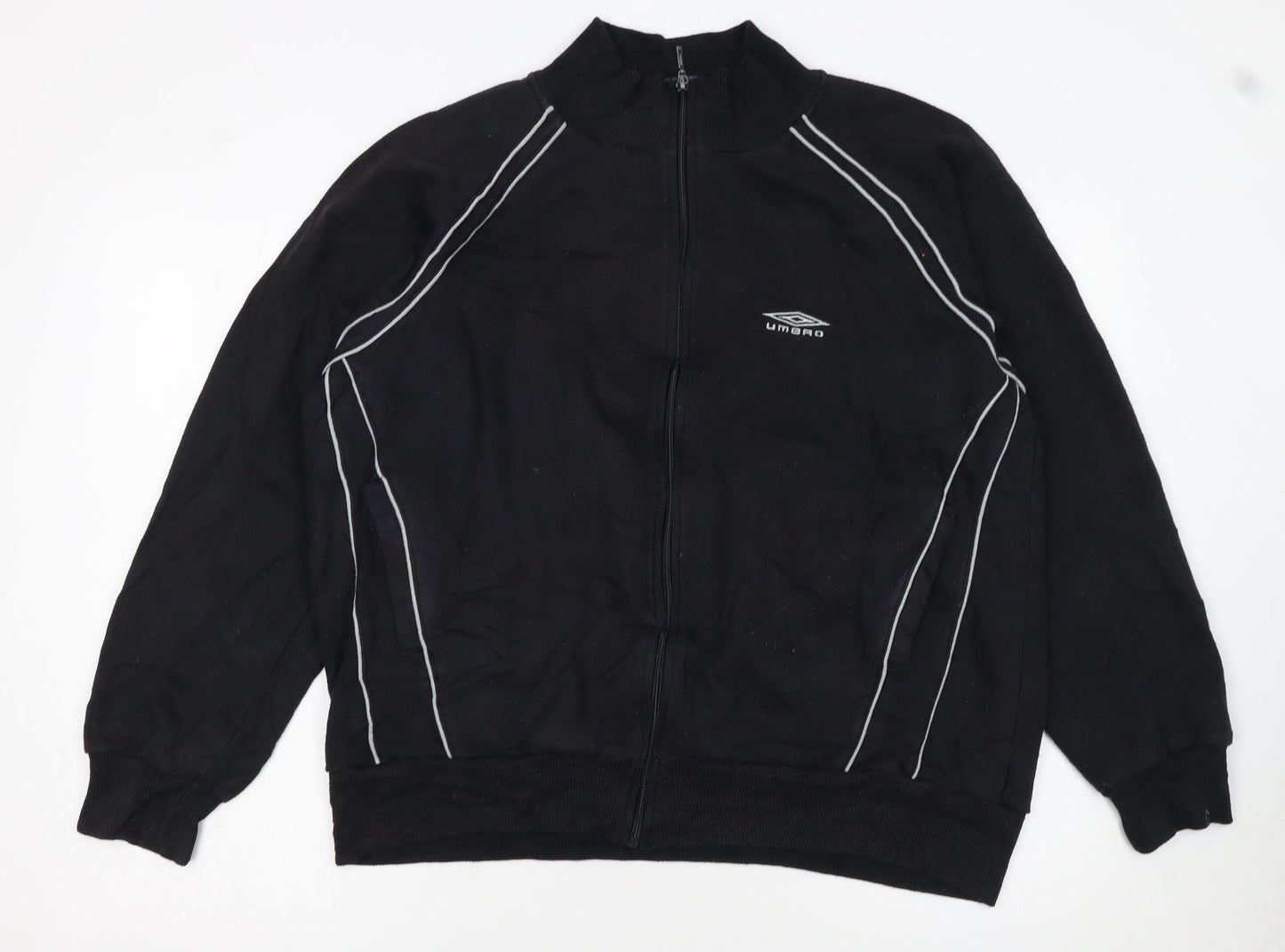 Umbro Men's Black L Track Jacket Full Zip Lightweight Sportswear