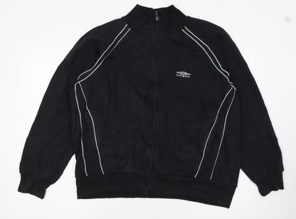 Umbro Men's Black L Track Jacket Full Zip Lightweight Sportswear