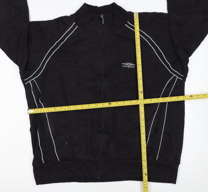 Umbro Men's Black L Track Jacket Full Zip Lightweight Sportswear
