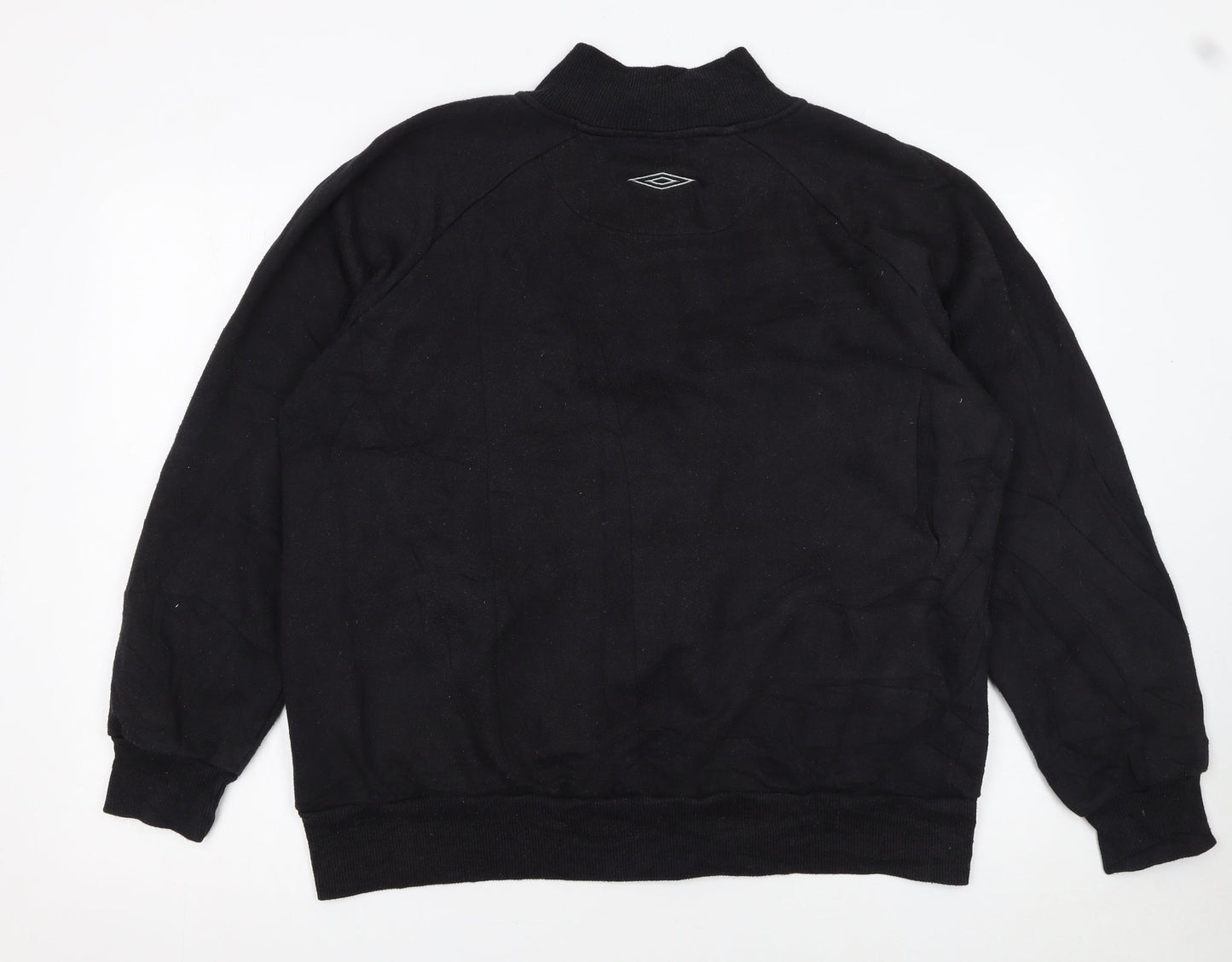 Umbro Men's Black L Track Jacket Full Zip Lightweight Sportswear