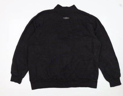 Umbro Men's Black L Track Jacket Full Zip Lightweight Sportswear