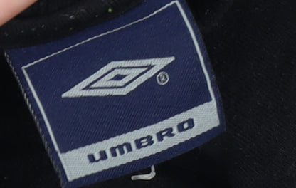 Umbro Men's Black L Track Jacket Full Zip Lightweight Sportswear