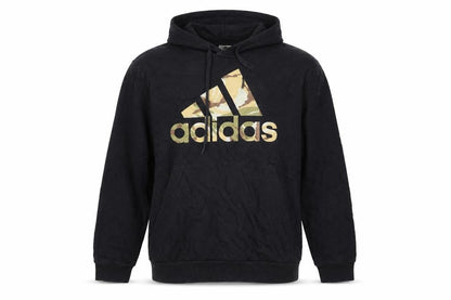 Adidas Men's Black Camouflage Logo Pullover Hoodie Size L