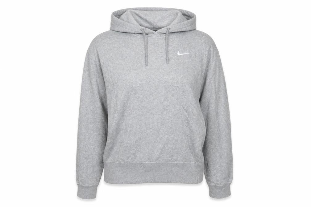 Nike Women’s Grey Pullover Hoodie Medium Cotton Blend Drawstring