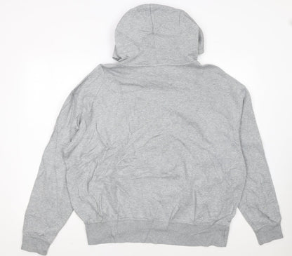 Nike Women’s Grey Pullover Hoodie Medium Cotton Blend Drawstring