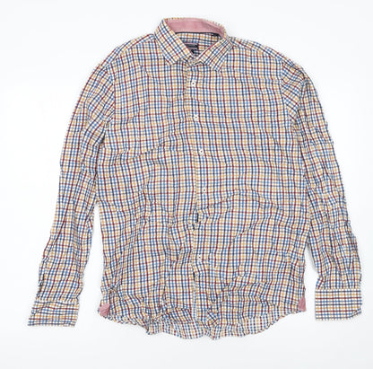 Tommy Hilfiger Men’s Multicoloured Slim Fit Check Cotton Shirt 15.5in