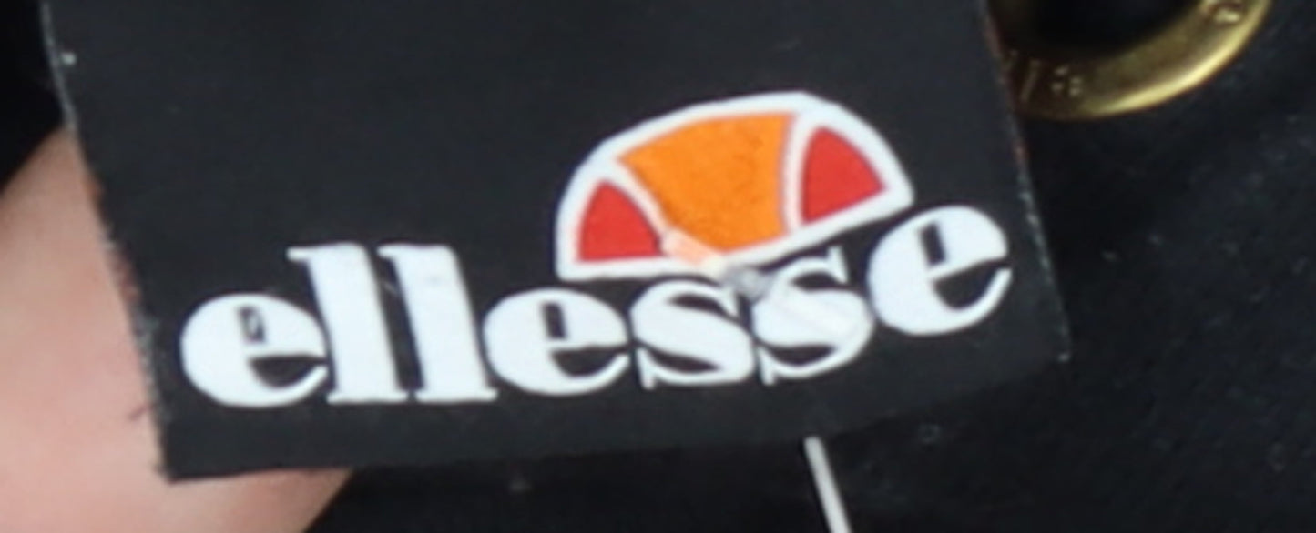 Ellesse Womens Black XL Pullover Hoodie with Gold Logo