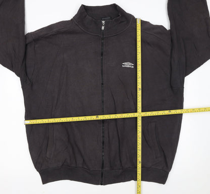 Umbro Men Black 2XL Track Jacket Full Zip Lightweight Sportswear