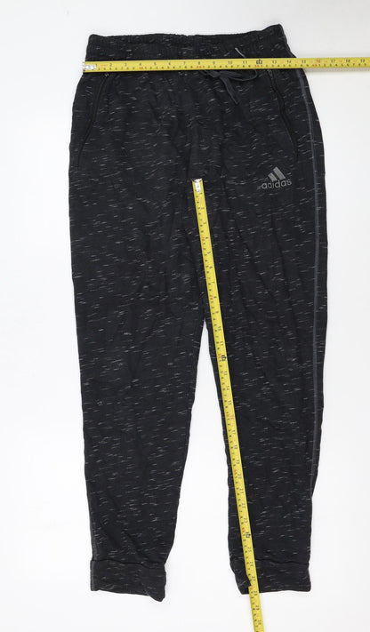Adidas Womens Black Jogger Trousers M Size Cotton Blend