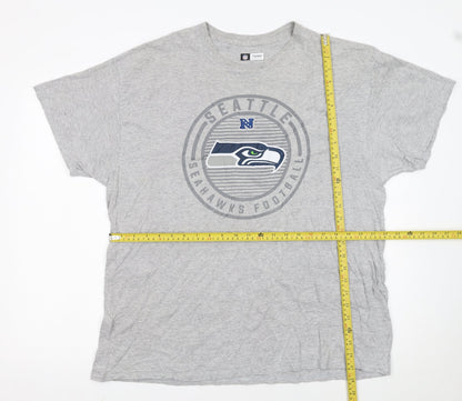 NFL Team Apparel Men's Grey Seattle Seahawks XL T-Shirt