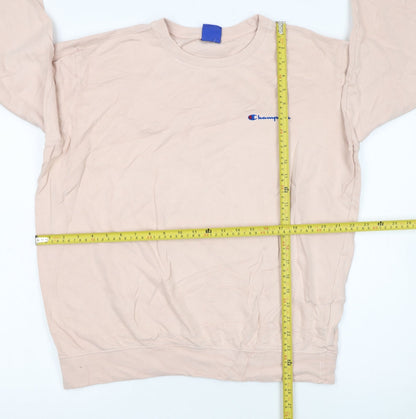 Champion Women Beige Long Sleeve Pullover Sweatshirt Size L