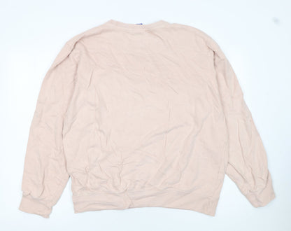 Champion Women Beige Long Sleeve Pullover Sweatshirt Size L