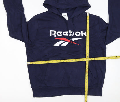 Reebok Women's Navy Pullover Hoodie Medium Casual Sportswear