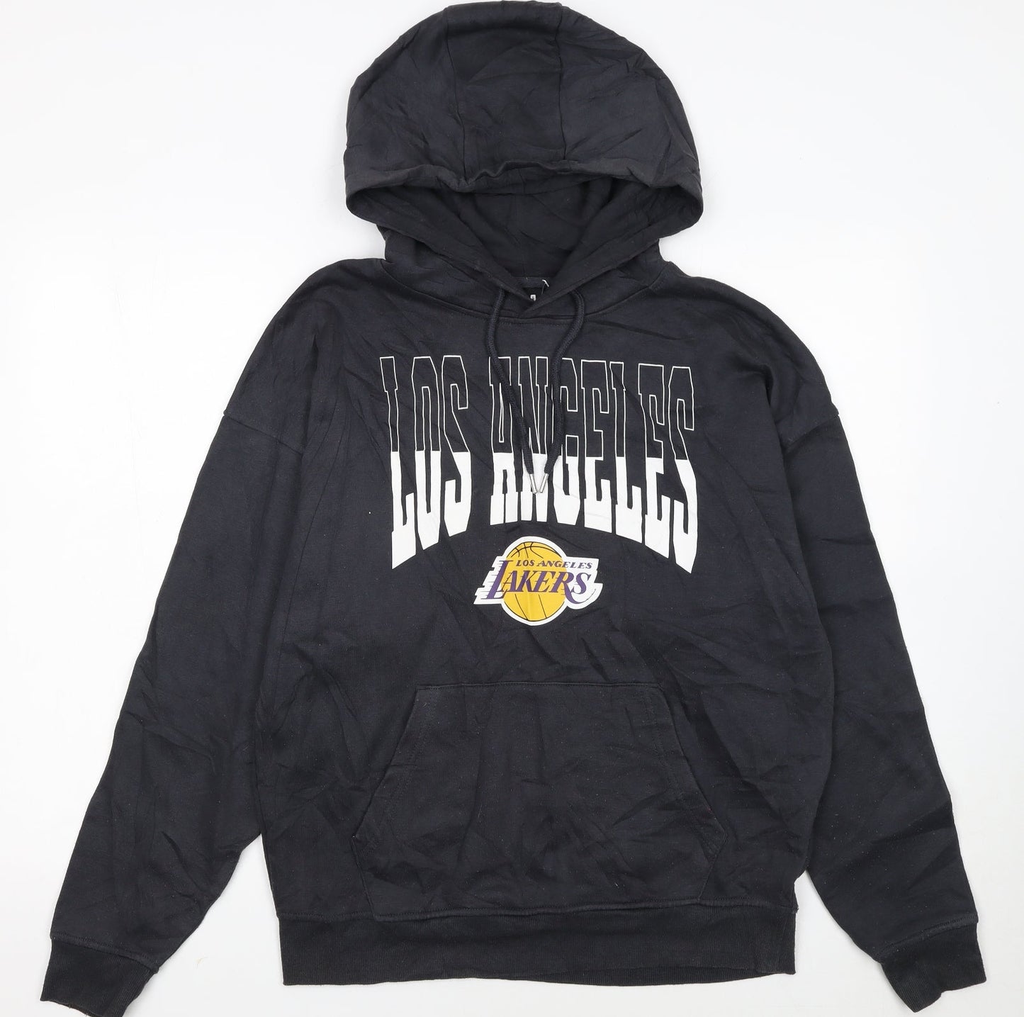 NBA Los Angeles Lakers Black Hoodie Women 2XS Pullover Cotton Blend
