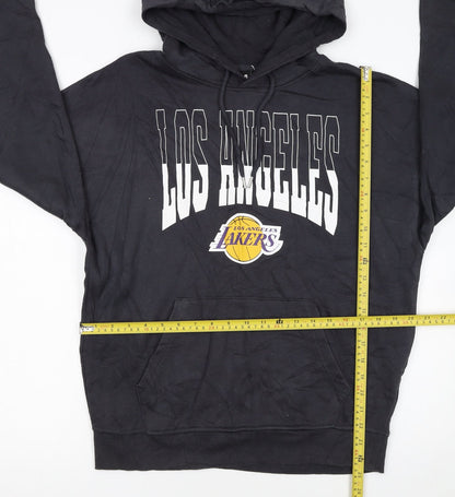 NBA Los Angeles Lakers Black Hoodie Women 2XS Pullover Cotton Blend