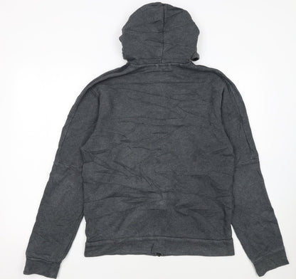 Adidas Women Dark Grey Full Zip Hoodie Size M Hooded Sweatshirt