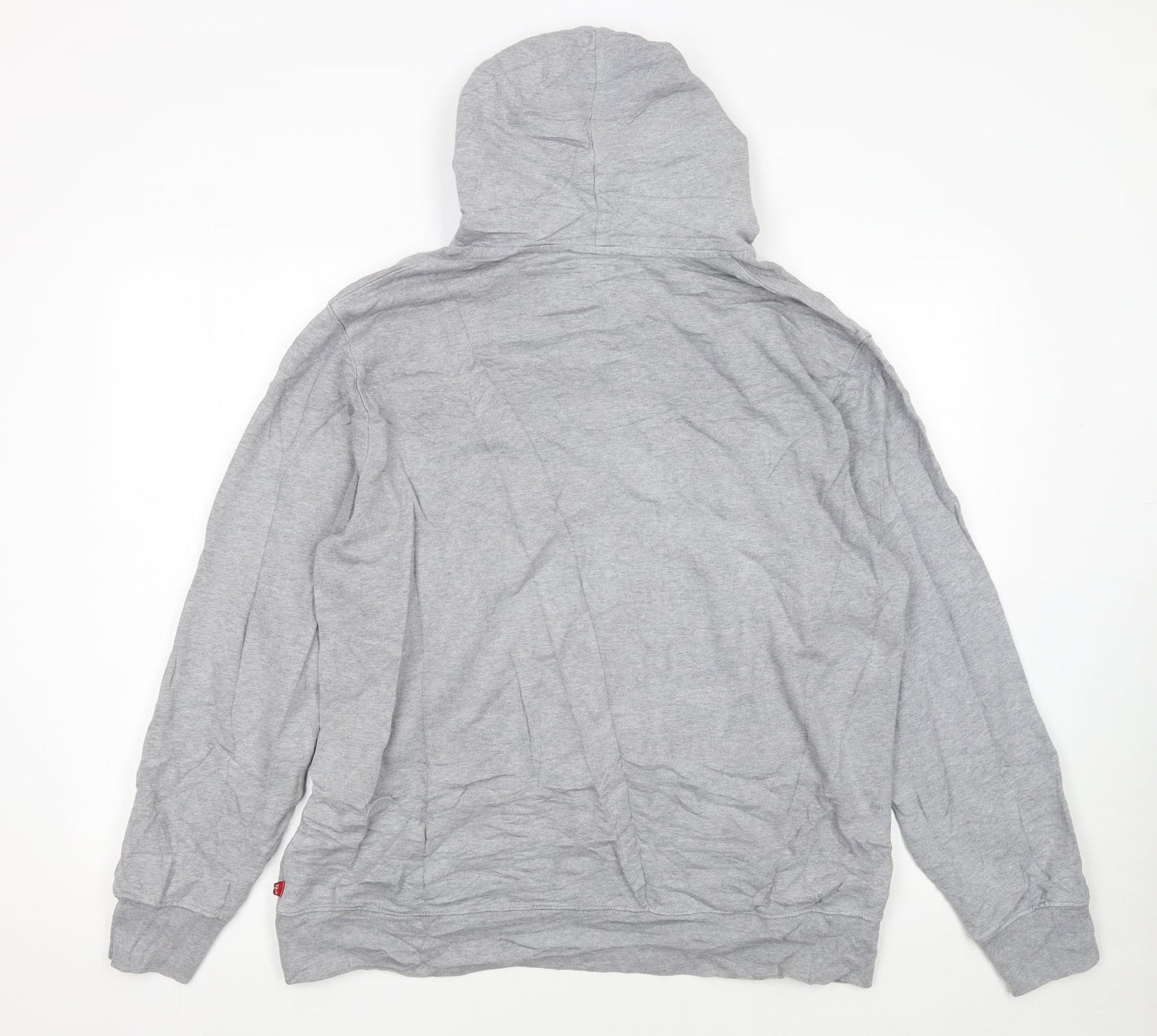 Levi's Mens Grey Pullover Hoodie L Logo Graphic Print Sweatshirt