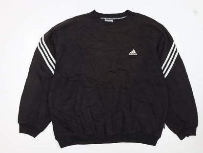 Adidas Men’s Black 2XL Pullover Crew Neck Sweatshirt