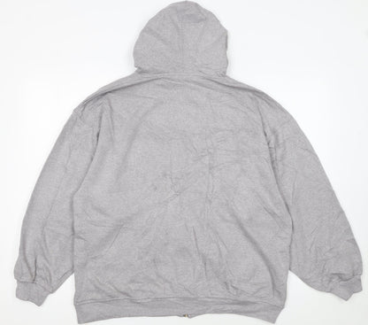 Reebok Womens Grey Full Zip Hoodie Size 12 Essentials Sweatshirt