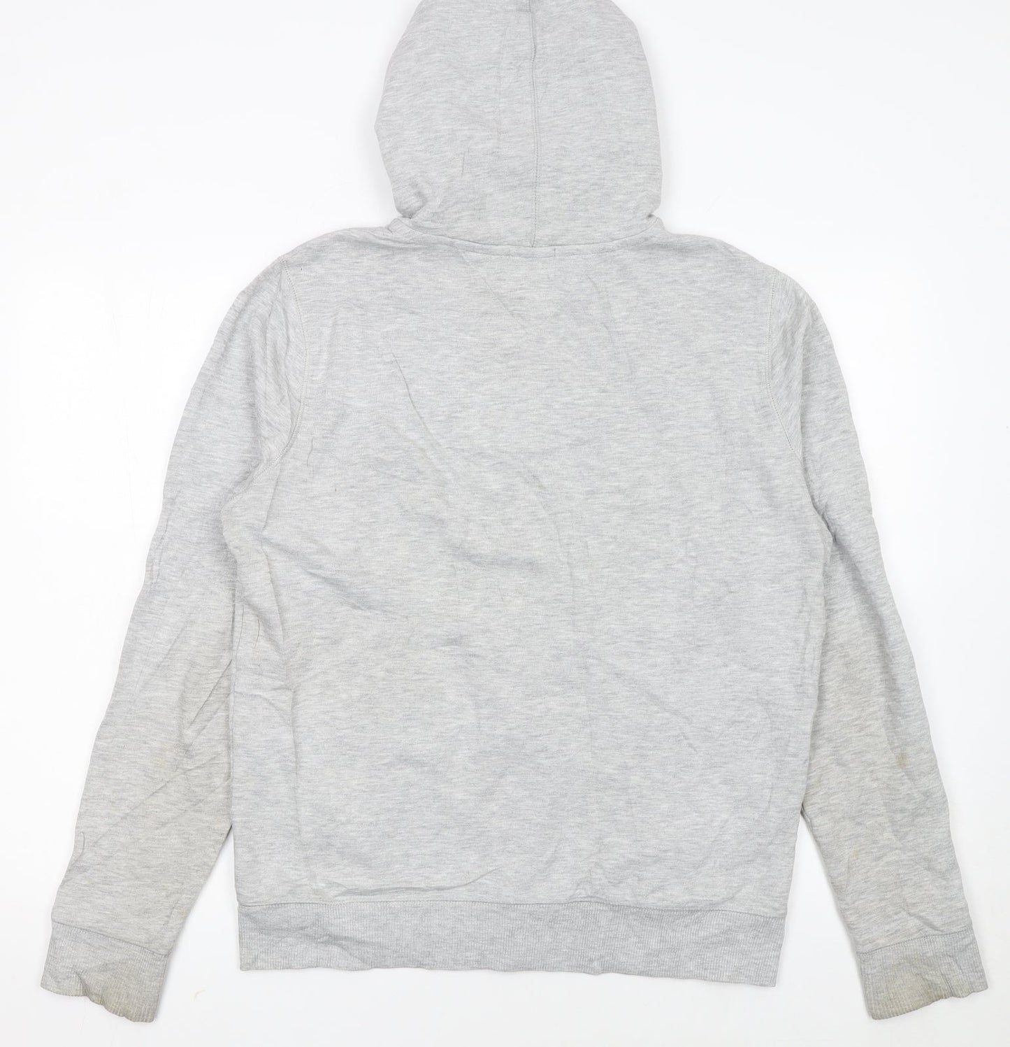 Hilfiger Denim Men's Grey Long Sleeve Hoodie L Cotton Blend Zip Up