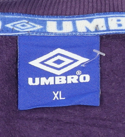 Umbro Men's Purple XL Pullover Sweatshirt Crew Neck Sportswear