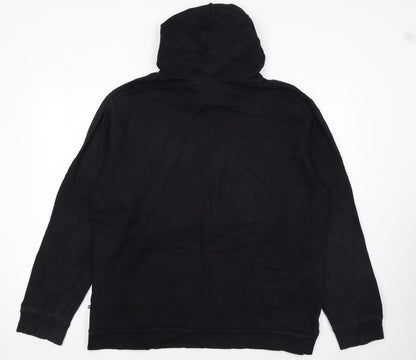 Fila Men’s Black XL Pullover Hoodie Classic Logo Fleece Sweatshirt