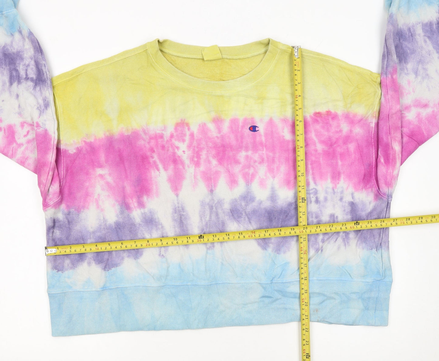 Champion Womens Multicoloured Tie Dye Crew Neck Pullover Sweatshirt M