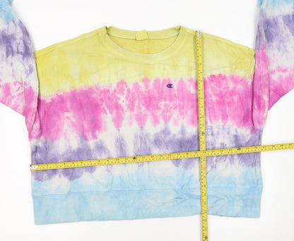 Champion Womens Multicoloured Tie Dye Crew Neck Pullover Sweatshirt M