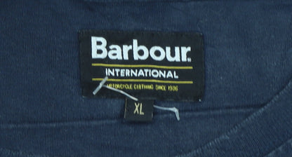 Barbour International Men's Blue XL Graphic Motorcycle T-Shirt