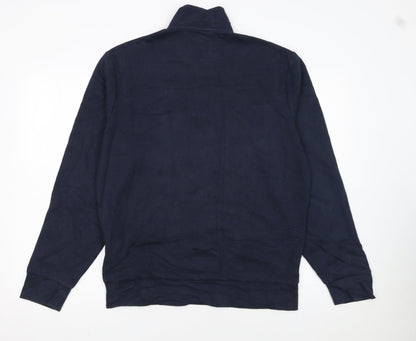 Ralph Lauren Men Blue 1/4 Zip High Neck Sweatshirt M Regular Fit