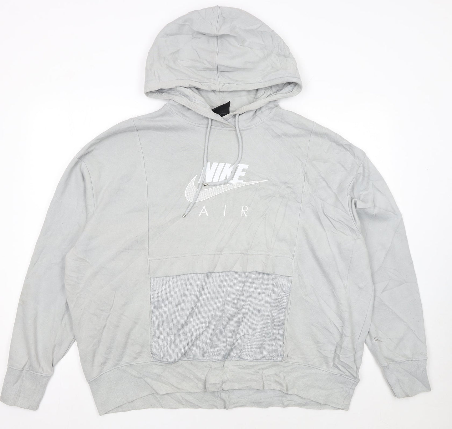 Nike Air Men's Grey Pullover Hoodie XL Sports Style