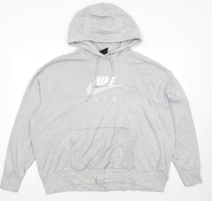 Nike Air Men's Grey Pullover Hoodie XL Sports Style