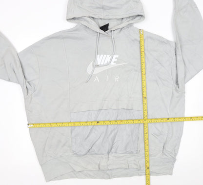 Nike Air Men's Grey Pullover Hoodie XL Sports Style