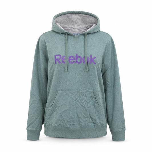 Reebok Women’s Green Pullover Hoodie Size M Logo Sweatshirt