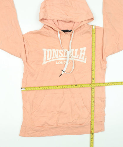 Lonsdale London Women's Peach Pullover Hoodie Size 8