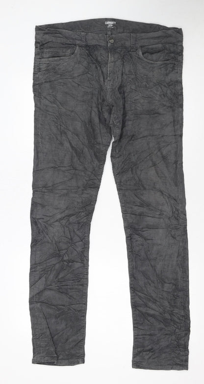 Carhartt WIP Men's Grey Corduroy Chino Trousers 34x34