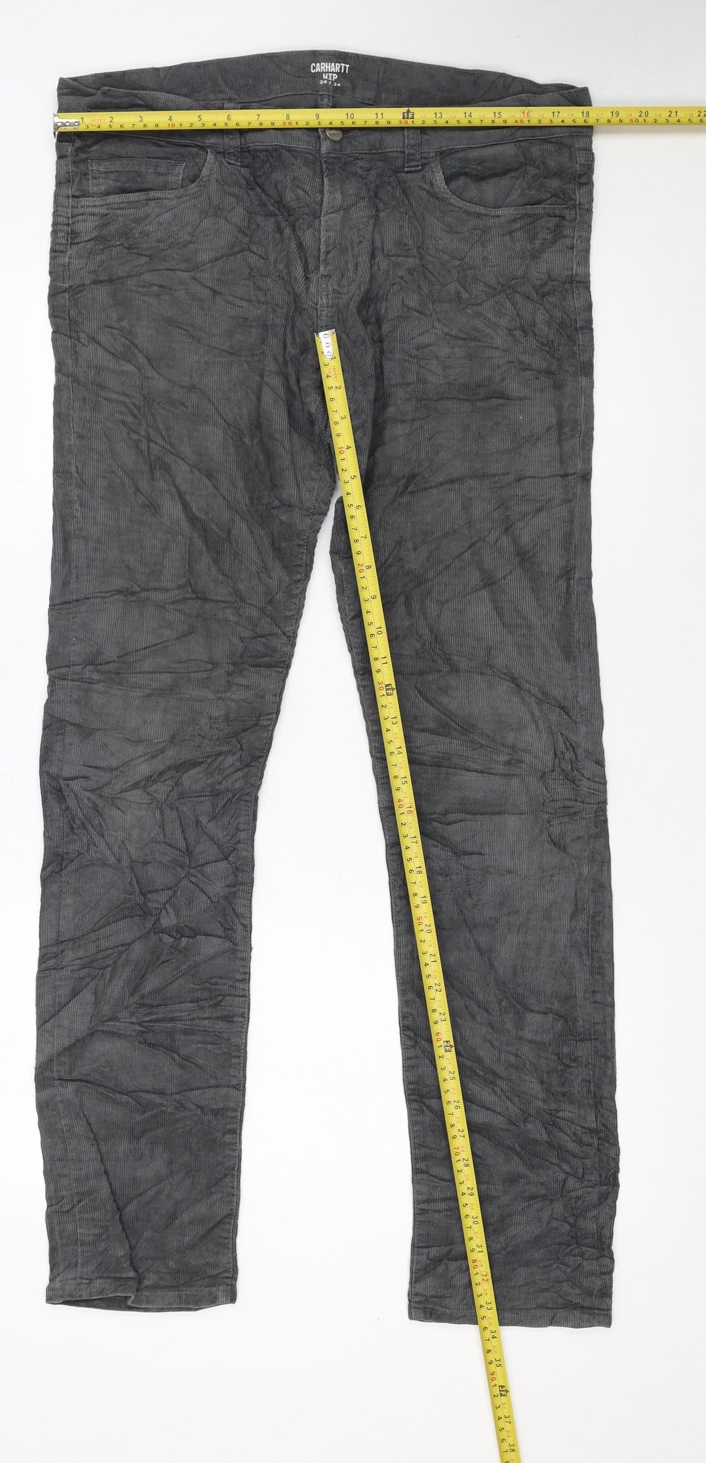 Carhartt WIP Men's Grey Corduroy Chino Trousers 34x34