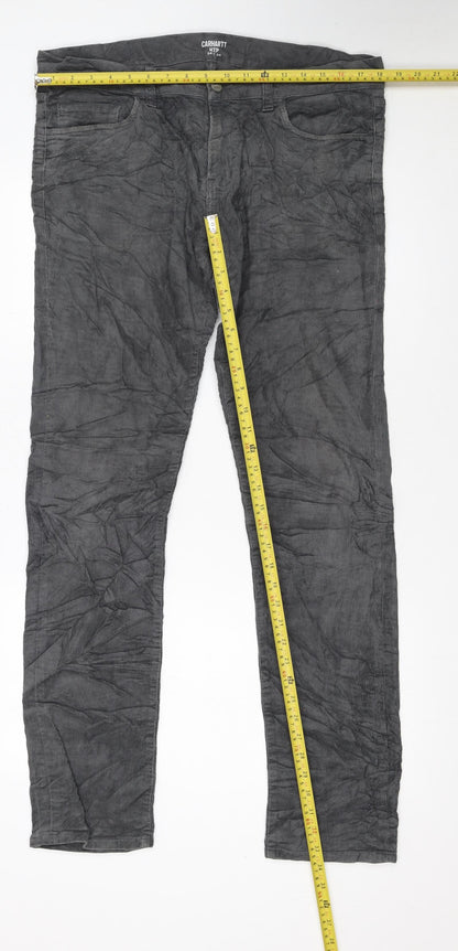 Carhartt WIP Men's Grey Corduroy Chino Trousers 34x34