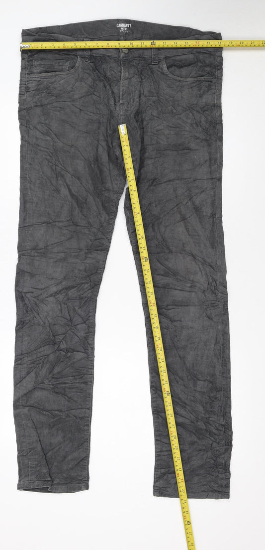 Carhartt WIP Men's Grey Corduroy Chino Trousers 34x34