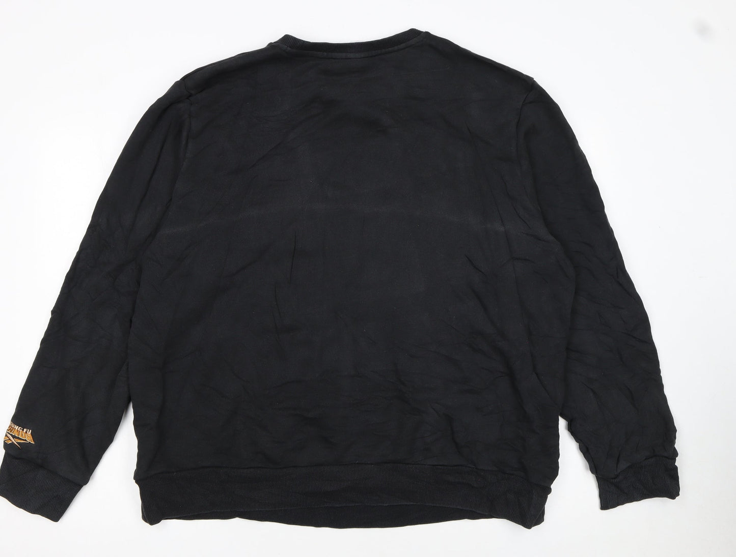 Reebok Men’s Black XL Crew Neck Graphic Sweatshirt Kung Fu Panda