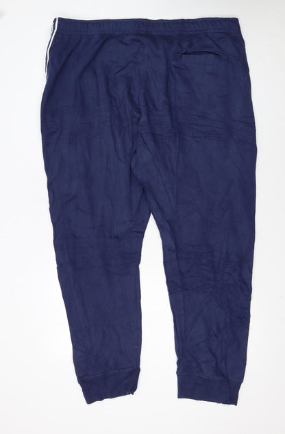 Nike Men's Blue 3XL Jogger Sweatpants with Logo Taping