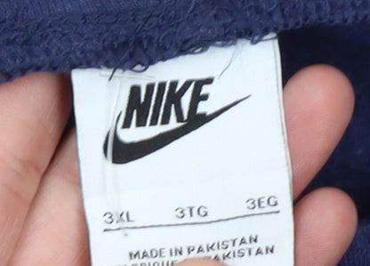 Nike Men's Blue 3XL Jogger Sweatpants with Logo Taping