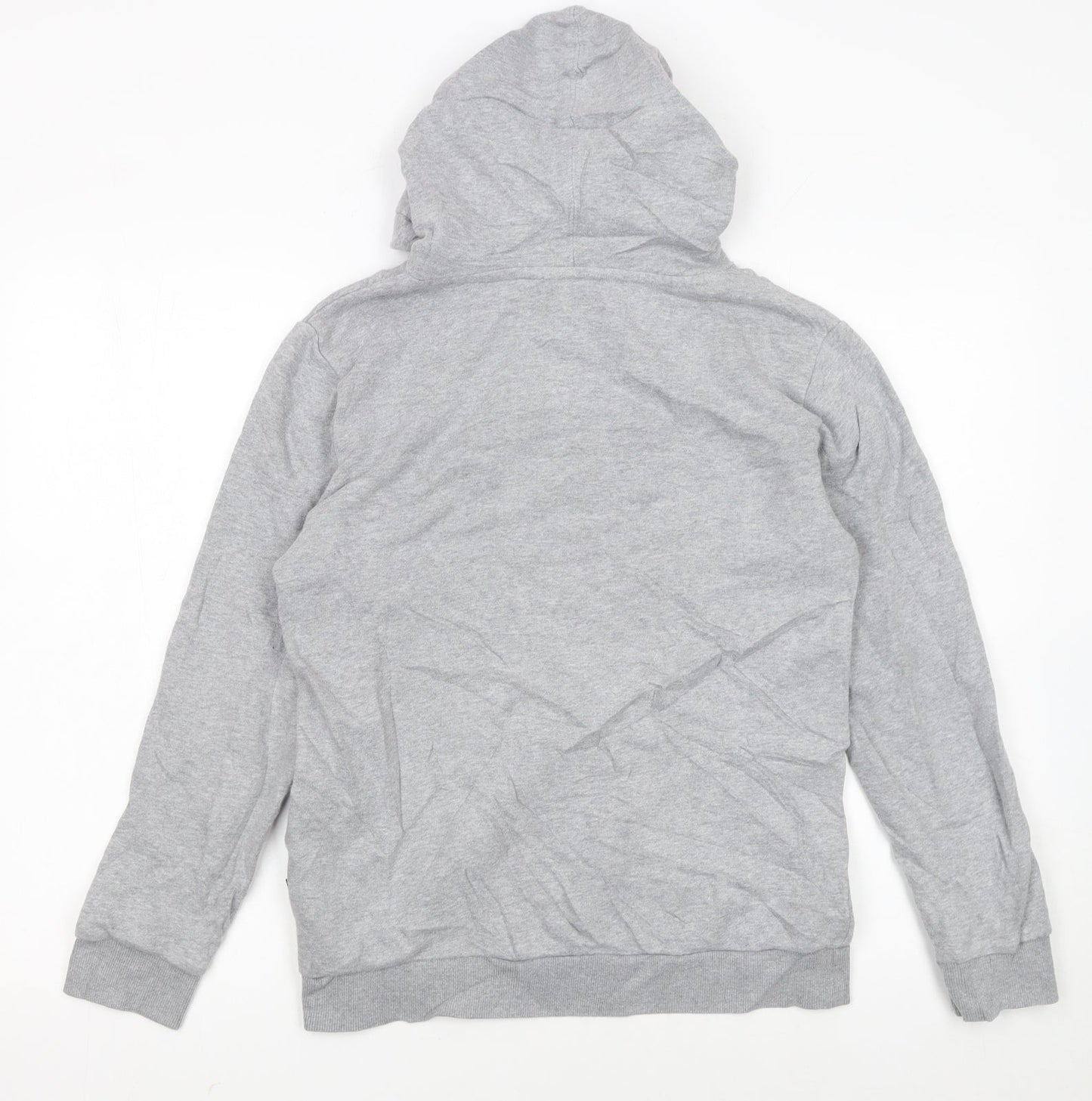 Napapijri Boys Grey Hoodie Size 162cm Pullover Logo Sweatshirt
