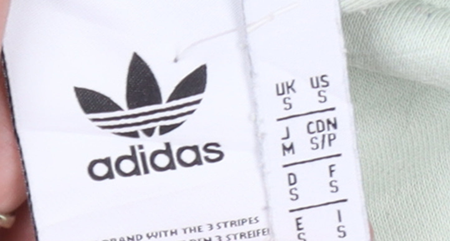 Adidas Women’s Mint Green Pullover Hoodie Size S – Classic Logo Sweatshirt