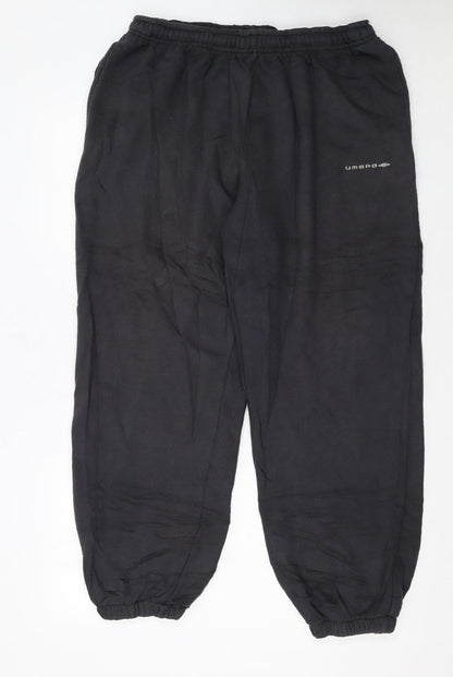 Umbro Men’s Black XL Sweatpants Casual Elastic Waist Trousers