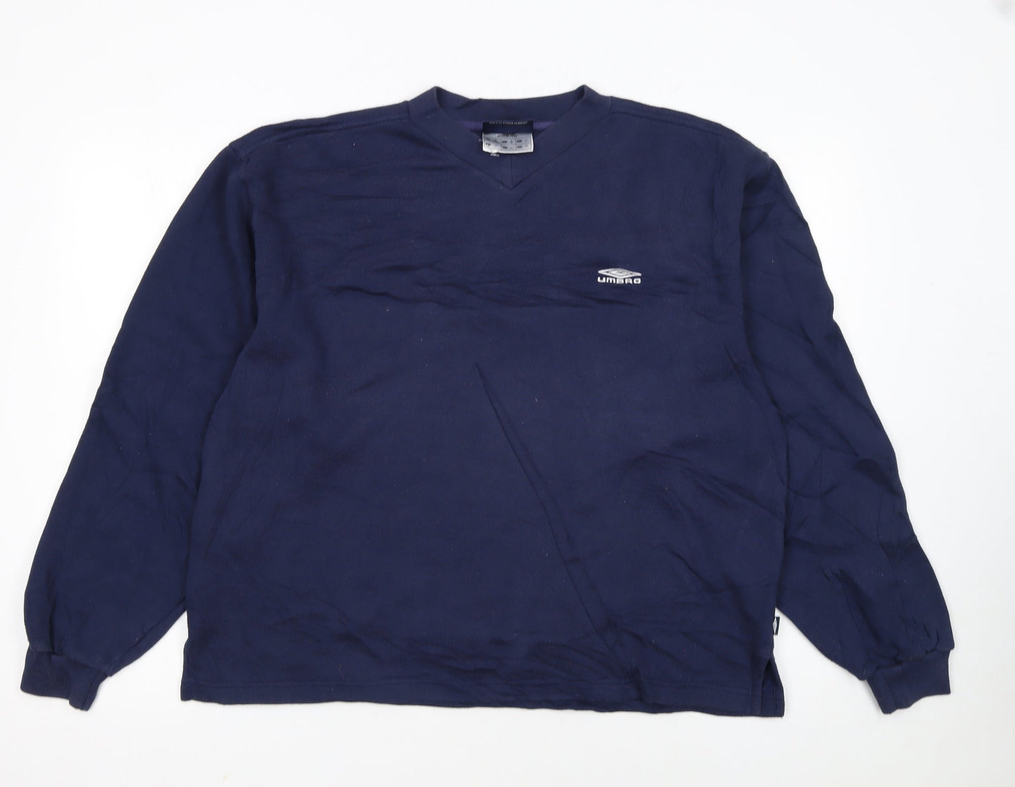 Umbro Men's Blue V-Neck Pullover Sweatshirt Size M Regular Fit