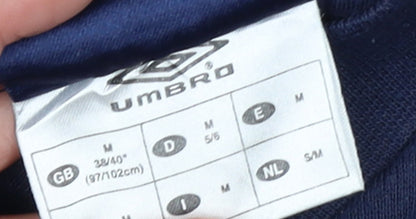 Umbro Men's Blue V-Neck Pullover Sweatshirt Size M Regular Fit